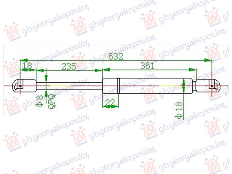 AMORTIZER GEPEK VRATA (632L-510N)