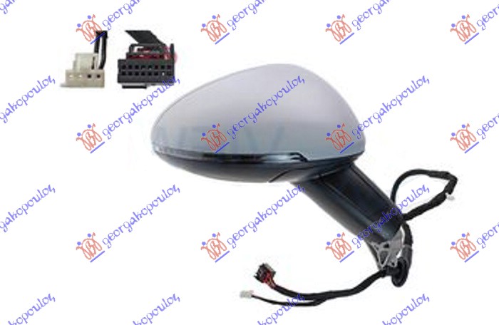 RETROVIZOR EL. SA GREJ. PM (ELEKTRO-SKLOPIV) (MIG) (MEMORIJA) (NADGLEDANJE TRAKE - DESNO