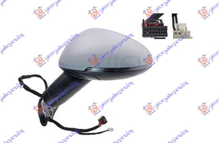 RETROVIZOR EL. SA GREJ. PM (ELEKTRO-SKLOPIV) (MIG) (MEMORIJA) (NADGLEDANJE TRAKE - LEVO