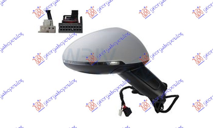 RETROVIZOR ELEK. SA GREJ. PM (ELEKTRO-SKLOPIV) (MIG) (SVETLO) (NADGLEDANJE TRAKE