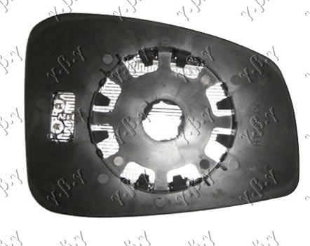 STAKLO RETROVIZORA SA GREJACEM PLAVO (ASFERICNO) - LEVO