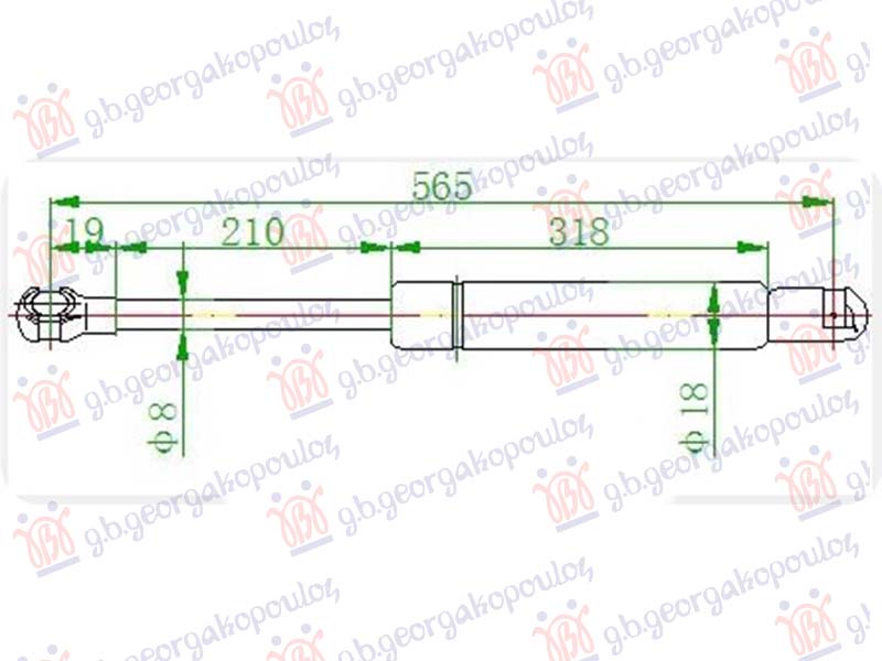 AMORTIZER GEPEK VRATA KARAVAN 