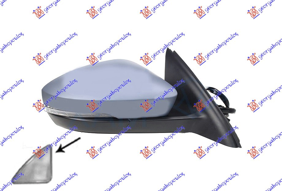 RETROVIZOR ELEK. SA GREJ. PM (ELEKTRO-SKLOPIV) (MIGAVAC) (SVETLO) (MEMORIJA) (15 - DESNO