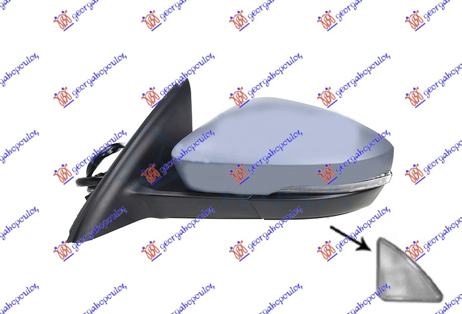 RETROVIZOR ELEK. SA GREJ. PM (ELEKTRO-SKLOPIV) (MIGAVAC) (SVETLO) (MEMORIJA) (15 - LEVO