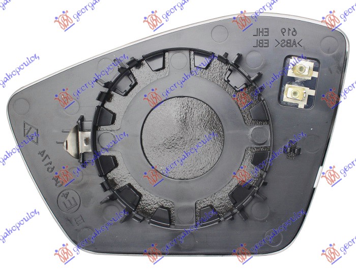 STAKLO RETROVIZORA SA GREJACEM (KONVEKSNO) - DESNO