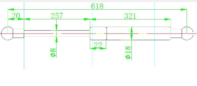 AMORTIZER GEPEK VRATA KARAVAN (618L-298N)
