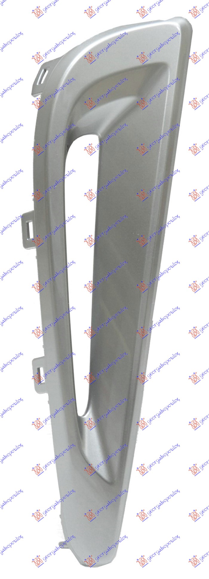 RESETKA PREDNJEG BRANIKA (SA LED DNEVNIM SVETLOM) SREBRNA - DESNO