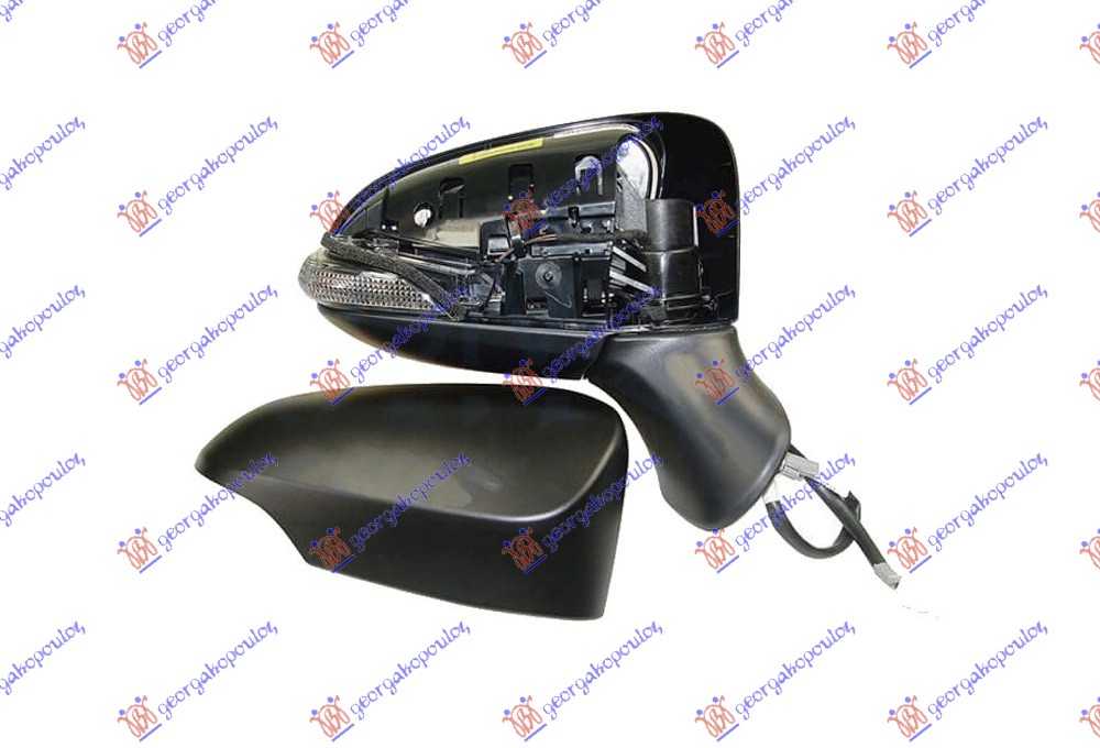 RETROVIZOR ELEKTRICNI SA GREJACEM PM (MIGAVAC) (KONVEKSNO STAKLO) - DESNO