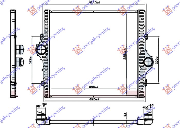 HLAD. INTERKULERA 3.0 DIZEL (600x568x24)