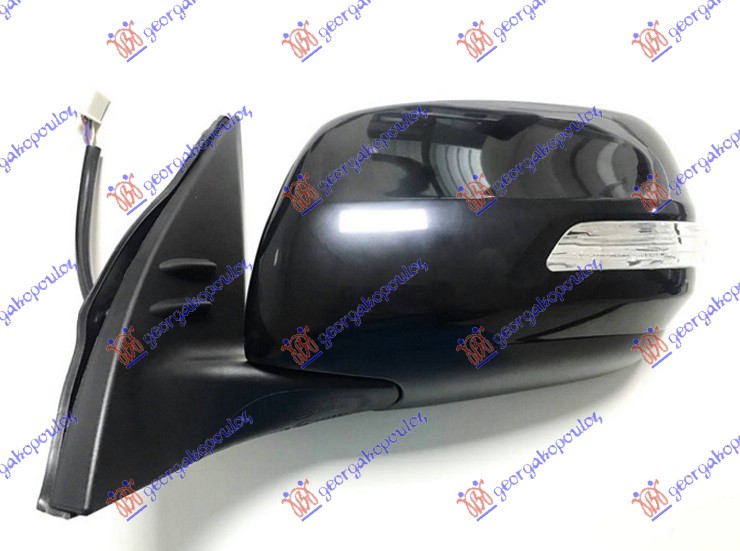 RETROVIZOR ELEKTRICNI SA GREJACEM CRNI (ELEKTRO-SKLOPIV) (MIGAVAC) (KONVEKSNO ST - LEVO