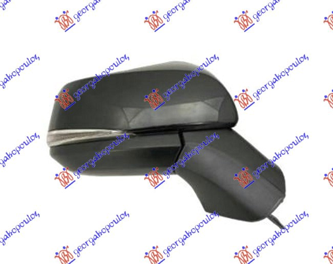 RETROVIZOR ELEKTRICNI SA GREJACEM (ELEKTRO-SKLOPIV) (MIGAVAC) (SVETLO) (MRTAV UG - DESNO