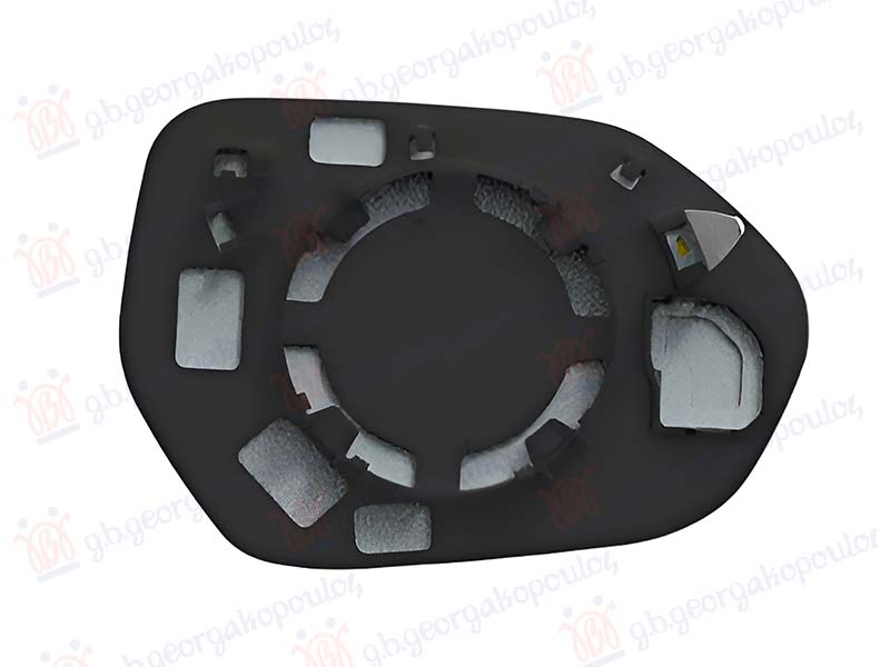 STAKLO RETROVIZORA SA GREJACEM (KONVEKSNO) - LEVO