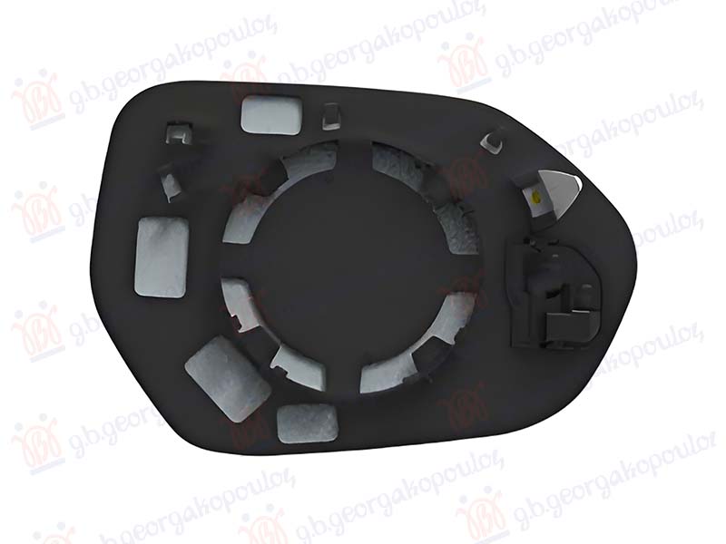 STAKLO RETROVIZORA SA GREJACEM (MRTAV UGAO) (KONVEKSNO) - DESNO