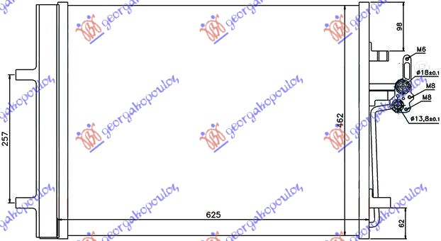 HLADNJAK KLIME 1.6/1.8 BENZIN - 2.0 TDCi (58x46.5x1.6)