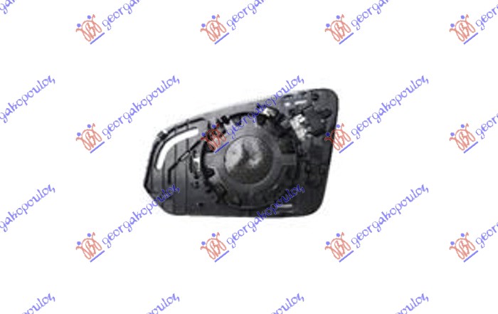 STAKLO RETROVIZORA SA GREJACEM (MRTAV UGAO) (KONVEKSNO) - DESNO