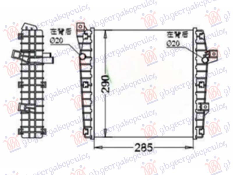 HLADNJAK MOTORA DODATNI 3.0 TSI HIBRID (AUTO) (CENTAR) (268x287) (VALEO)