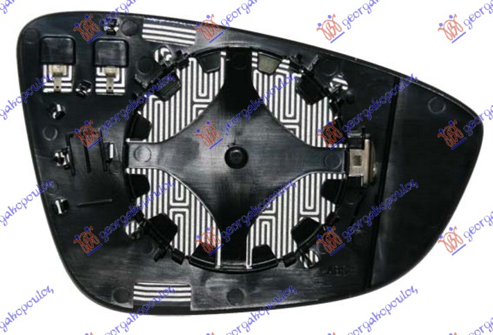 STAKLO RETROVIZORA SA GREJACEM (ASFERICNO) - LEVO