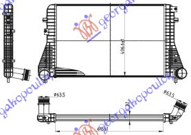 HLADNJAK INTERKULERA 1.8i 20V TURBO /1.9TDi (570x92x85) 00-