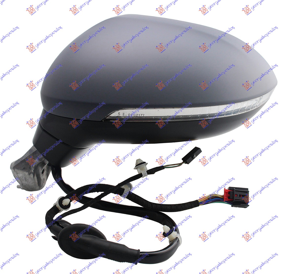 RETROVIZOR ELEKTRICNI SA GREJACEM PM (MIGAVAC) (A KVALITET) (ASFERICNO STAKLO) - LEVO