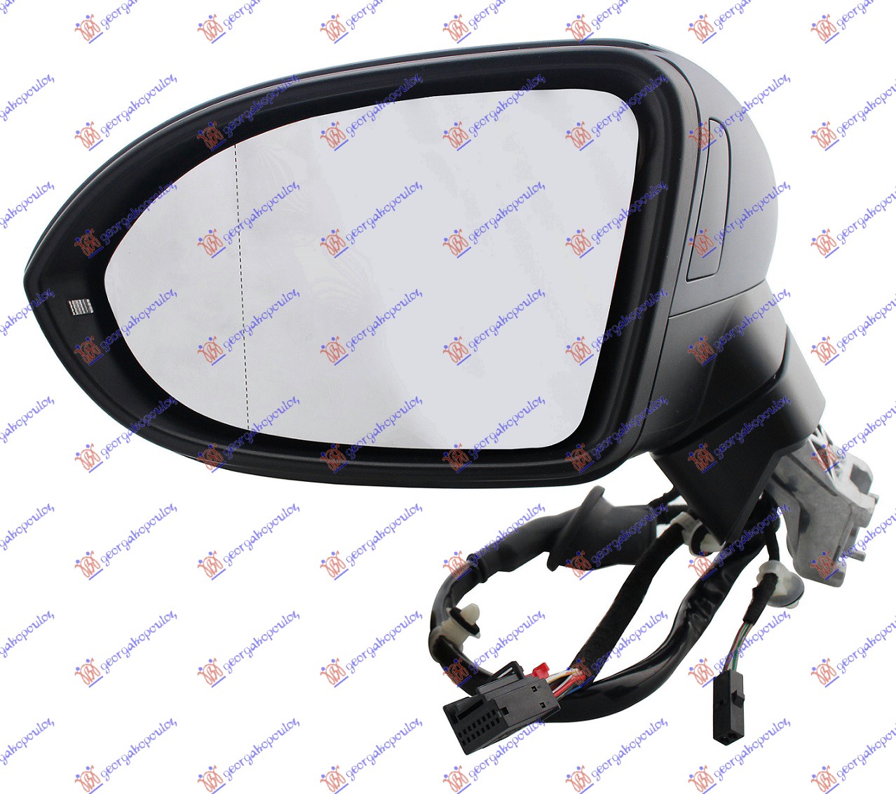 RETROVIZOR EL. SA GREJ. PM (ELEKTRO-SKLOPIV) (MIGAVAC) (SVETLO) (NADGLEDANJE TRA - LEVO