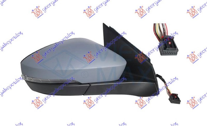 RETROVIZOR ELEKTRICNI SA GREJACEM PM (MIGAVAC) (MRTAV UGAO) (8 PIN) (KONVEKSNO S