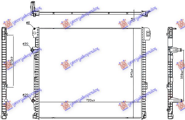 HLADNJAK MOTORA DODATNI 2.0 TDI DIZEL (MAN) (720x628) (NRF)