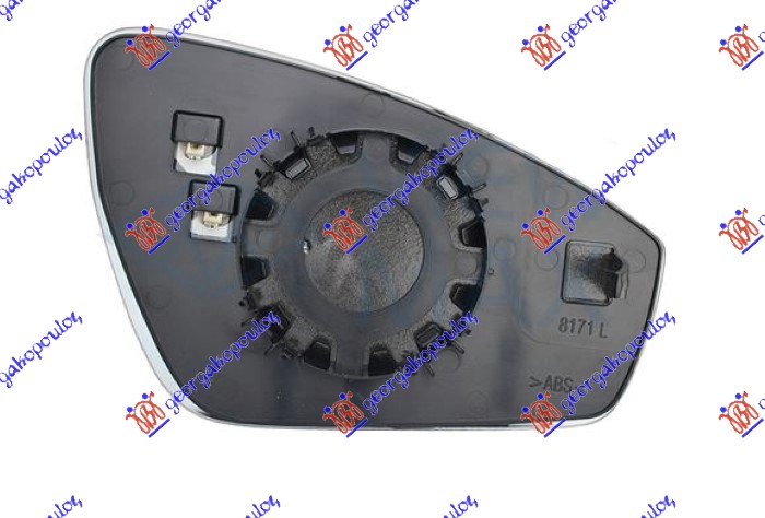 STAKLO RETROVIZORA SA GREJACEM (ASFERICNO) - LEVO