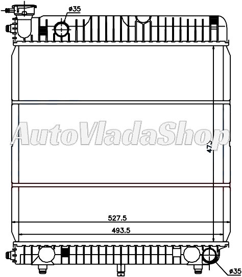 HLADNJAK MOTORA 2.4cc DIZEL (47.5x51.8) 86-