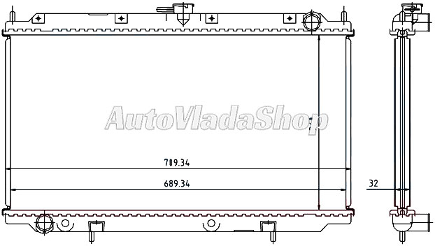HLADNJAK MOTORA 2.0 TURBO DIZEL (+/-AC) (68.8x36)