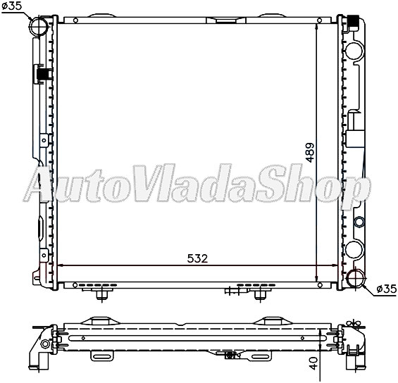 HLADNJAK MERCEDES 124 20D-20TD-25D-25TD-30D-30D 4MATIC