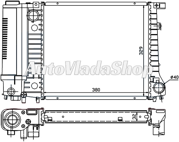HLADNJAK MOTORA 1.6/1.8 ?40 (38x32.8)