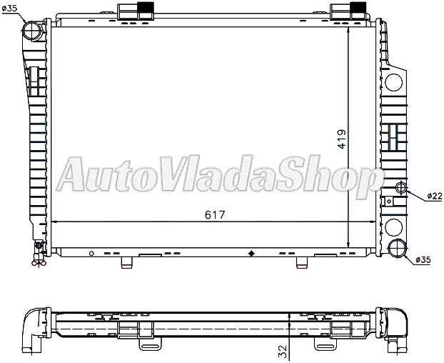 HLADNJAK MERCEDES 202 18-20-22 AC+