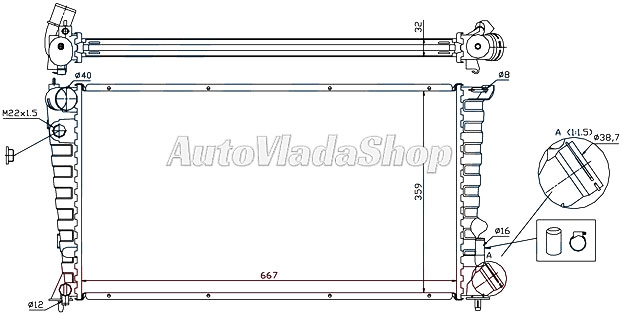 HLADNJAK CITROEN BERLINGO 18D-19D 10/98-02 OSIGURAC