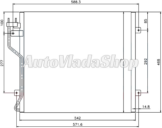 HLADNJAK KLIME 2.4/3.7 BENZIN - 2.5/2.8 DIZEL (52x46)