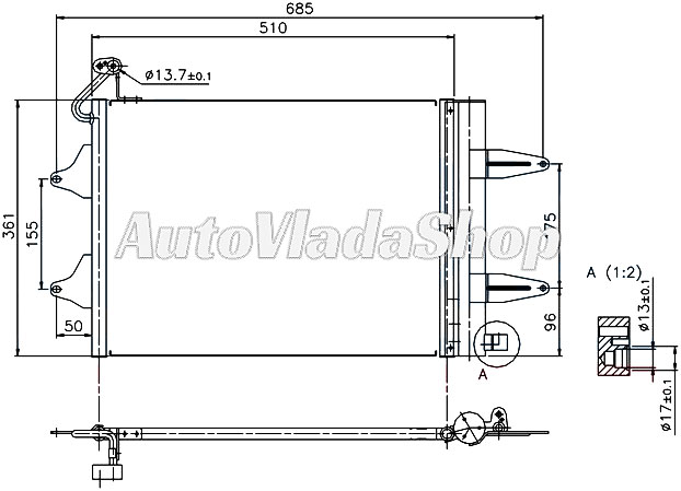 HLADNJAK KLIME BENZIN/DIZEL (47x36.2x1.6)