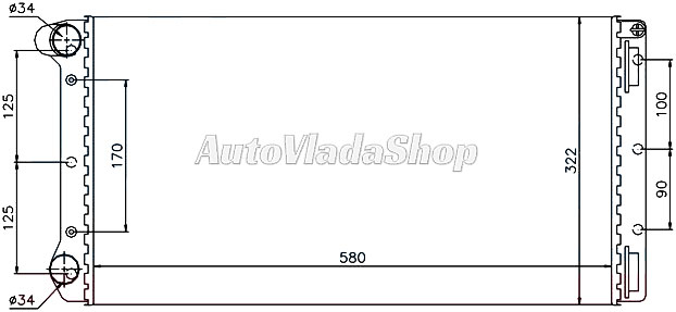 HLADNJAK MOTORA 130 1.8i 16V 1.9 D-JTD (58x30.6)