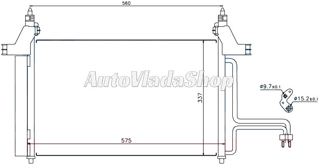 HLADNJAK KLIME BENZIN/DIZEL (53x34x1.6)