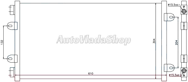 HLADNJAK KLIME 1.2i8V/16V (55.9x31) (VALEO TIP)