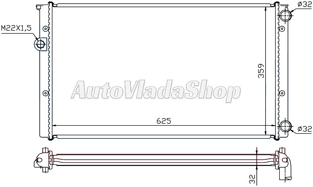 HLADNJAK MOTORA 1.6/1.8/2.0 (63x38)