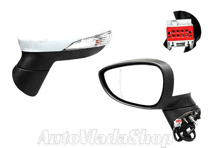 RETROVIZOR ELEKTRICNI SA GREJACEM PM (MIGAVAC) (ASFERICNO STAKLO) - LEVO