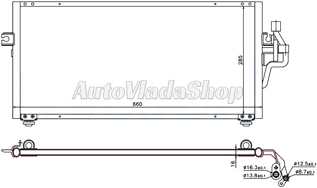 HLADNJAK KLIME 1.3cc 12V/1.6/1.8cc 16V (61x31)