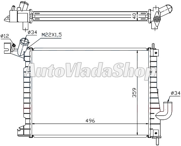 HLADNJAK OPEL VECTRA B 20DTI AC+/-  DTH