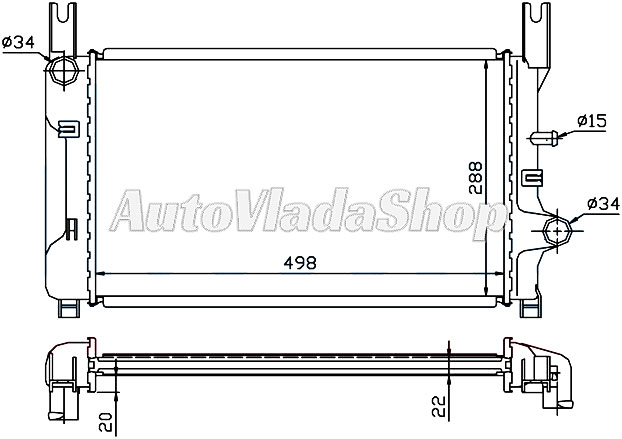 HLADNJAK MOTORA 1.4/1.4CAT/1.6/1.6XR2i/1.8D (50x30)