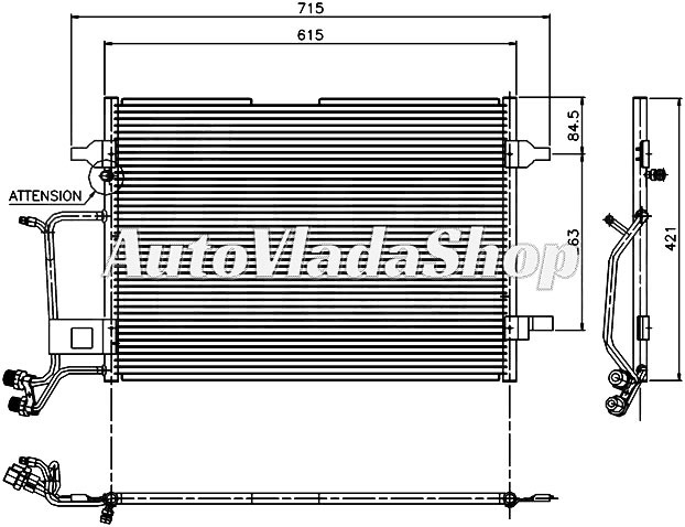 HLADNJAK KLIME BENZIN/DIZEL (56.5x42) 94-96