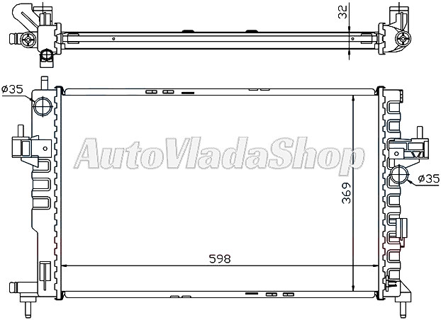 HLADNJAK MOTORA 1.7DI 1.7DTI (60x35)