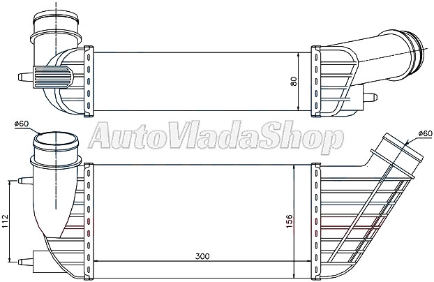HLADNJAK INTERKULERA 2.0 HDi DIZEL (300x155x80)