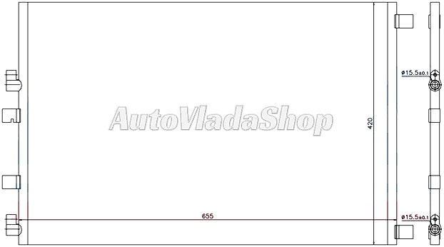 HLADNJAK KLIME 1.9 DCi (AUTO) 2.0 DCi MAN/AUTO DIZEL (625x415x12)