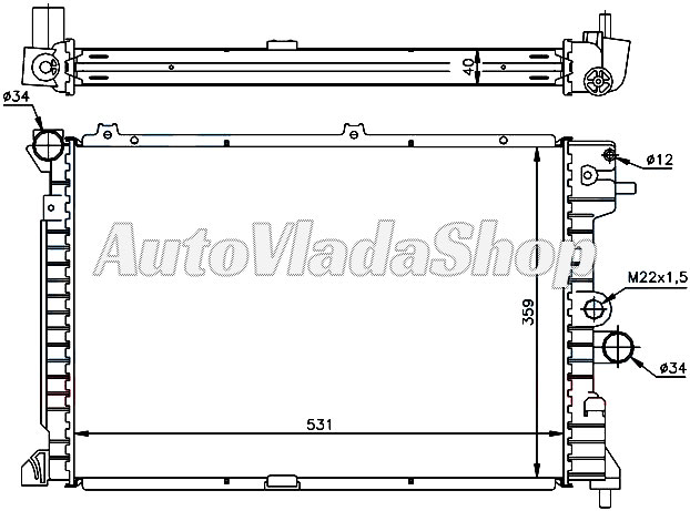 HLADNJAK MOTORA 1.7CC TD (53x36)