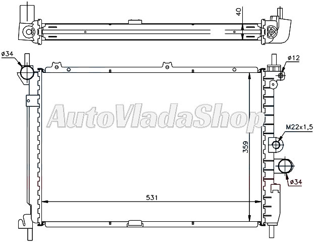 HLADNJAK OPEL KADET E 15TD 88-92 / ASTRA F 17 TD 91-96