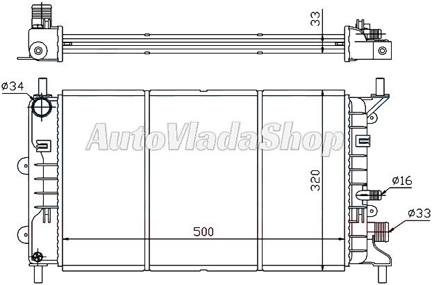 HLADNJAK MOTORA 1.4/1.4i/1.6 (50x30)